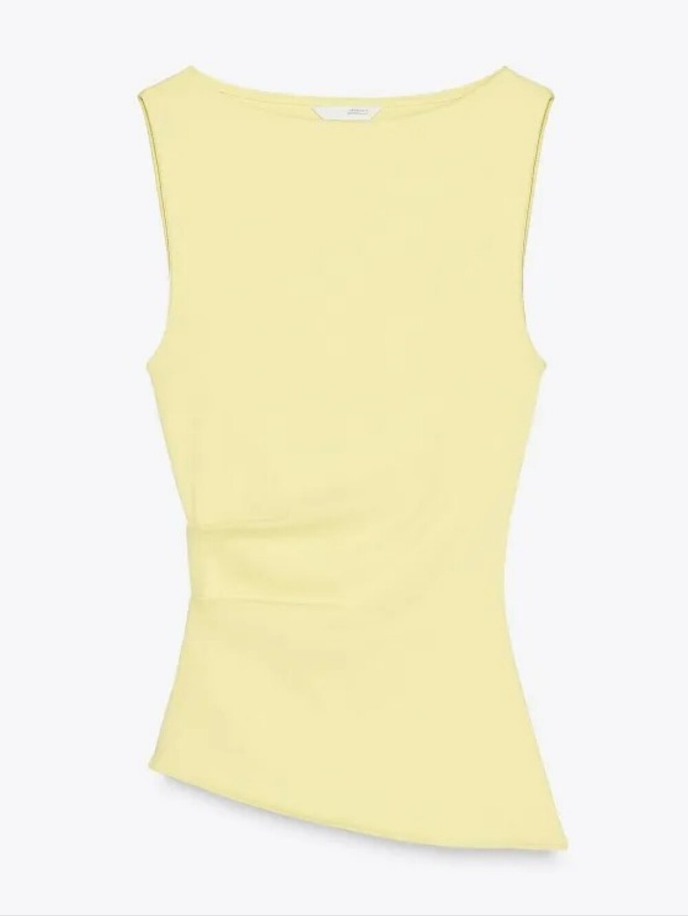 Zara Yellow Tank w/ Scrunch Detail